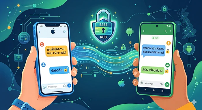Android iPhone ส่งข้อความหากันแบบเข้ารหัส