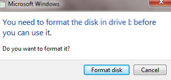 you need format the disk in drive