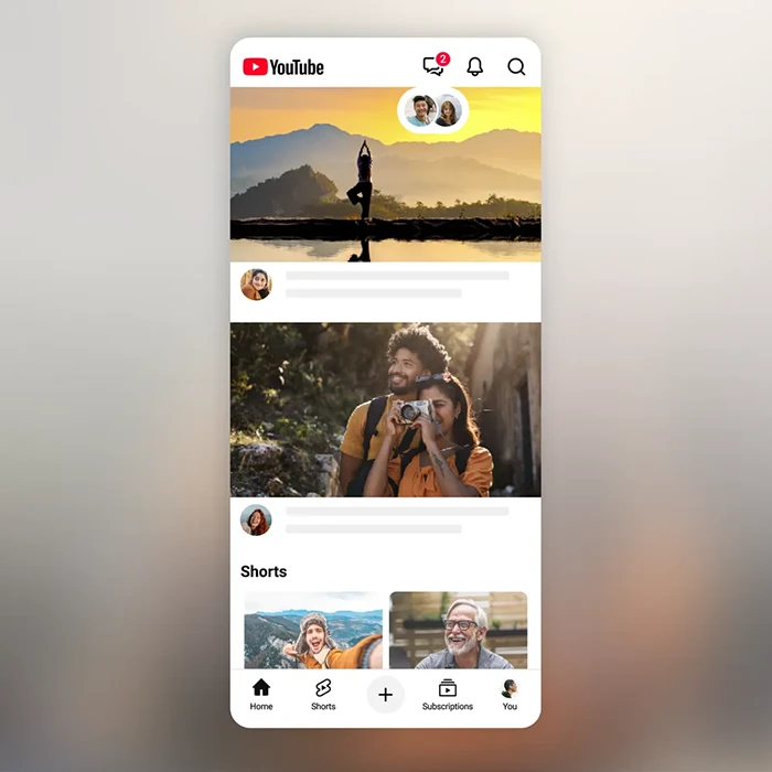 youtube mobile homepage-sharing